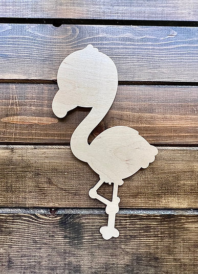 10 Inch Flamingo Wood Blank