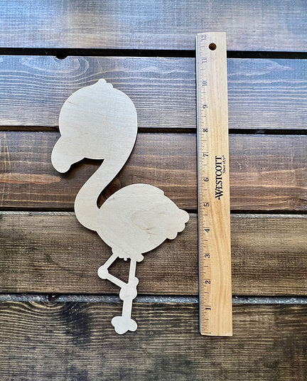 10 Inch Flamingo Wood Blank