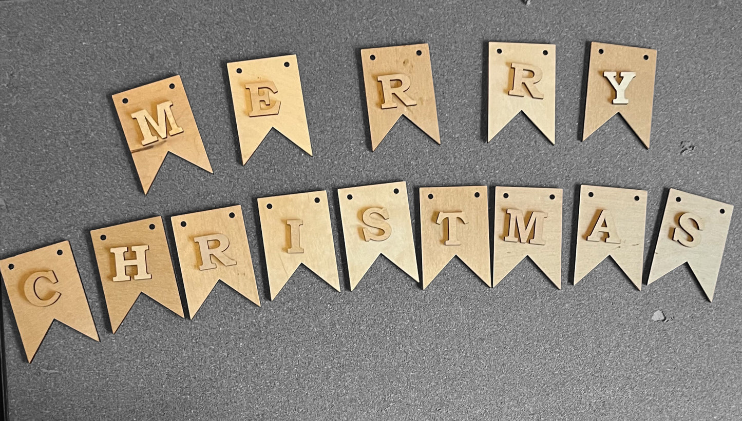 Merry Christmas Letters and Pennants image 2