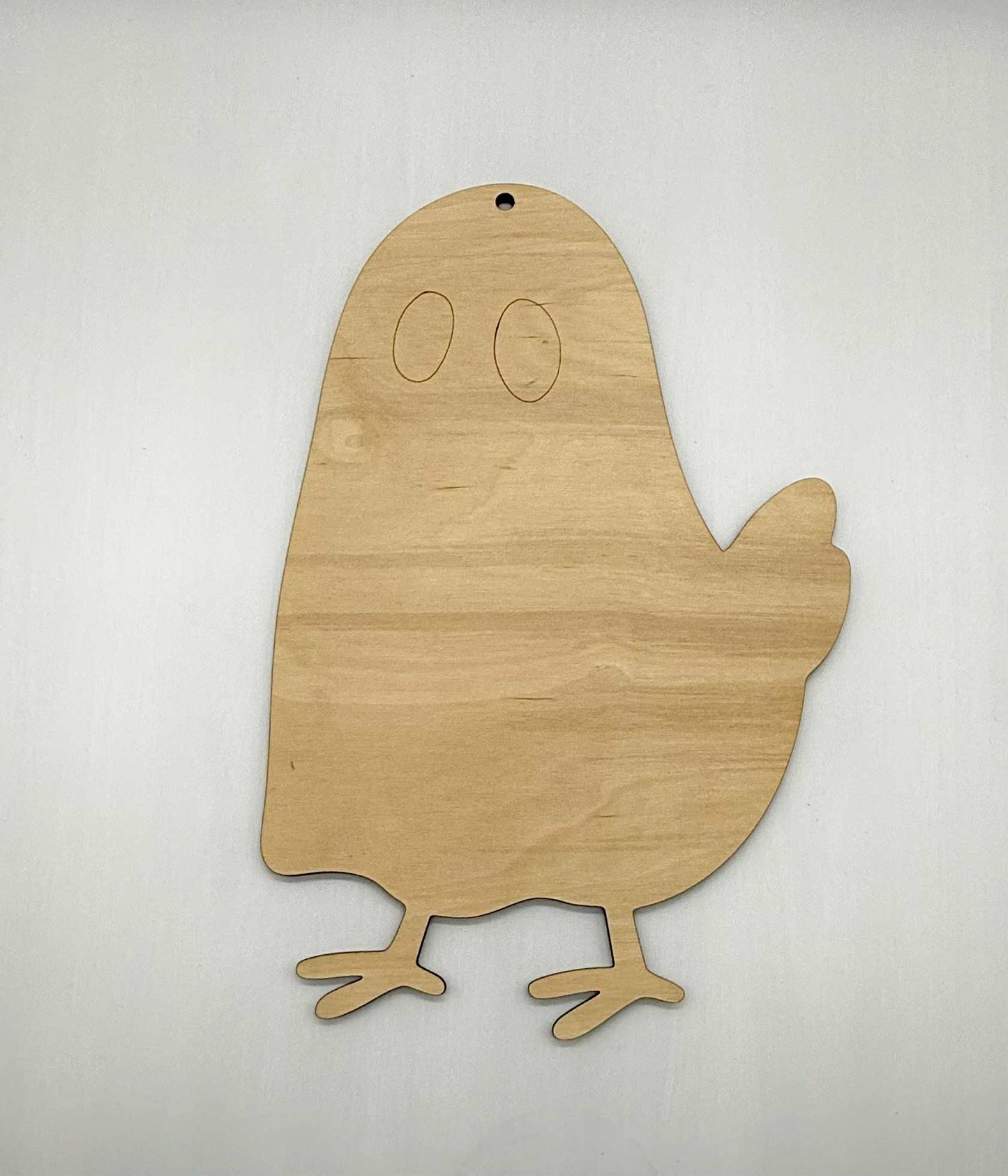 Funny Chicken Wood Blank Halloween Coop Decor