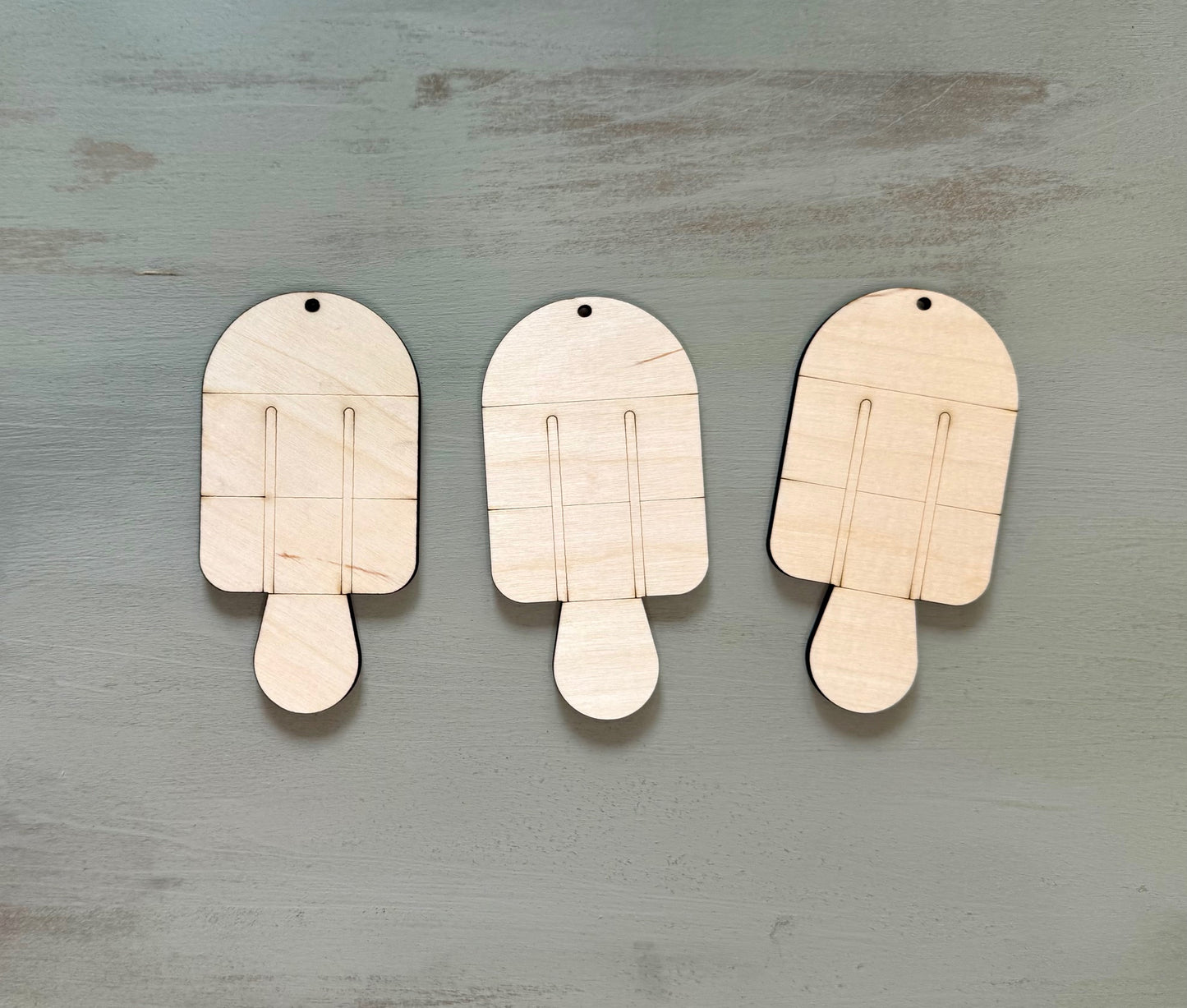 Set of 3 Popsicle Wood Blanks