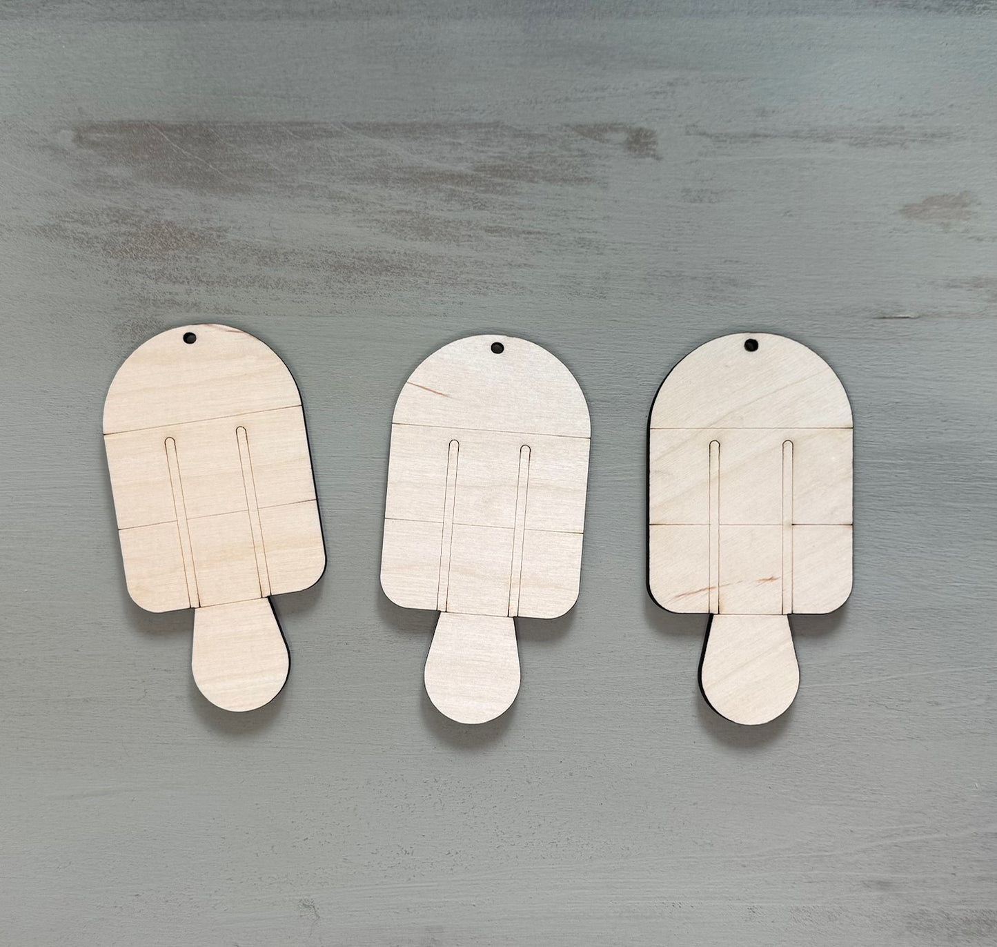 Set of 3 Popsicle Wood Blanks