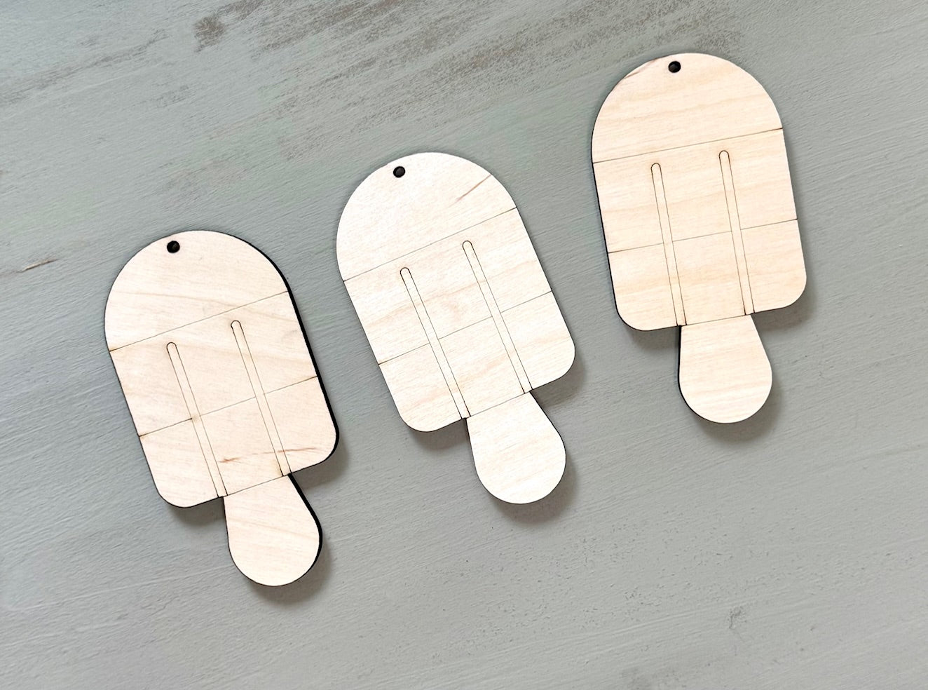 Set of 3 Popsicle Wood Blanks