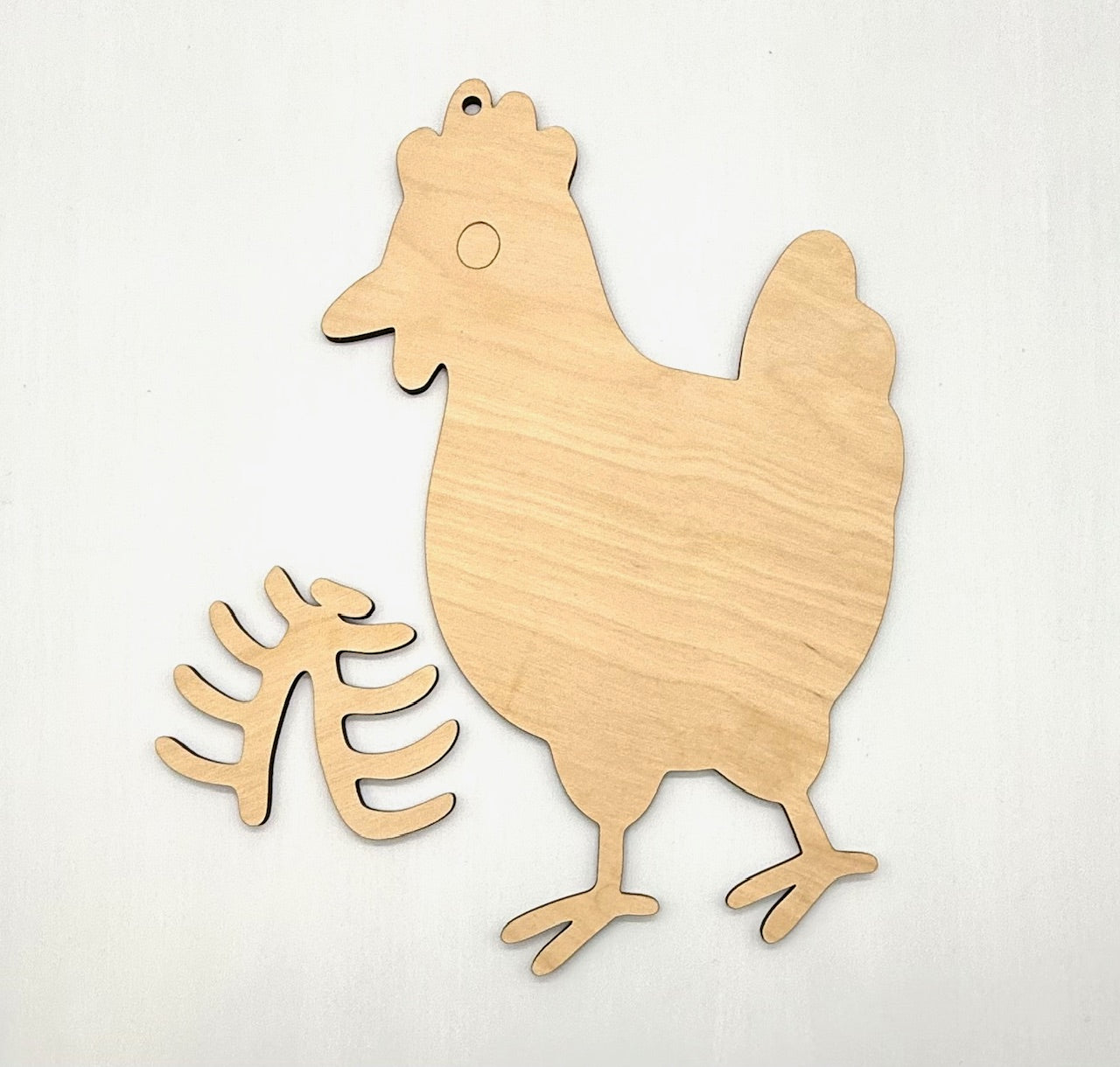 Funny Chicken Skeleton Wood Blank