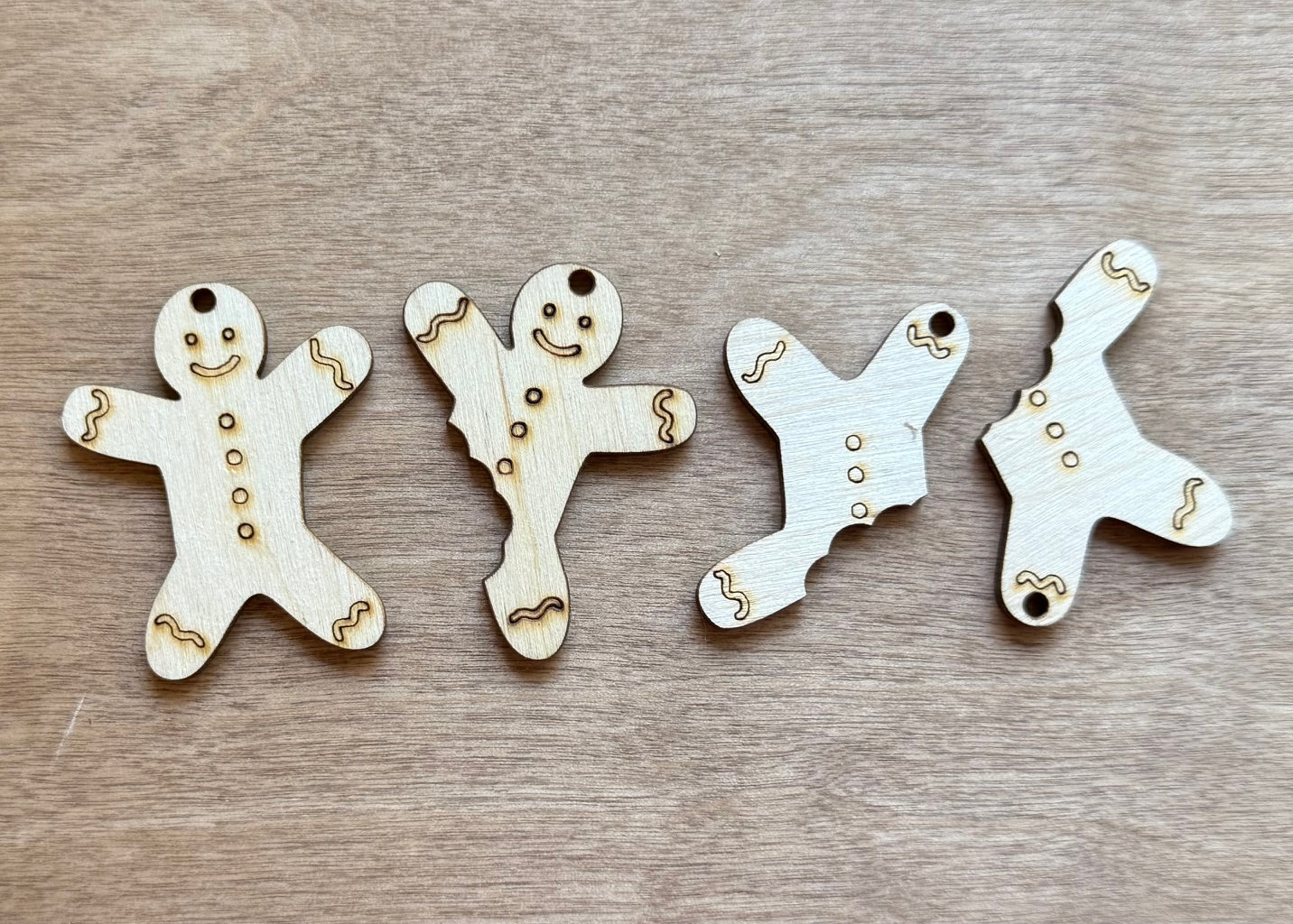Unfinished Wood Gingerbread Earring Blanks *2 Sizes