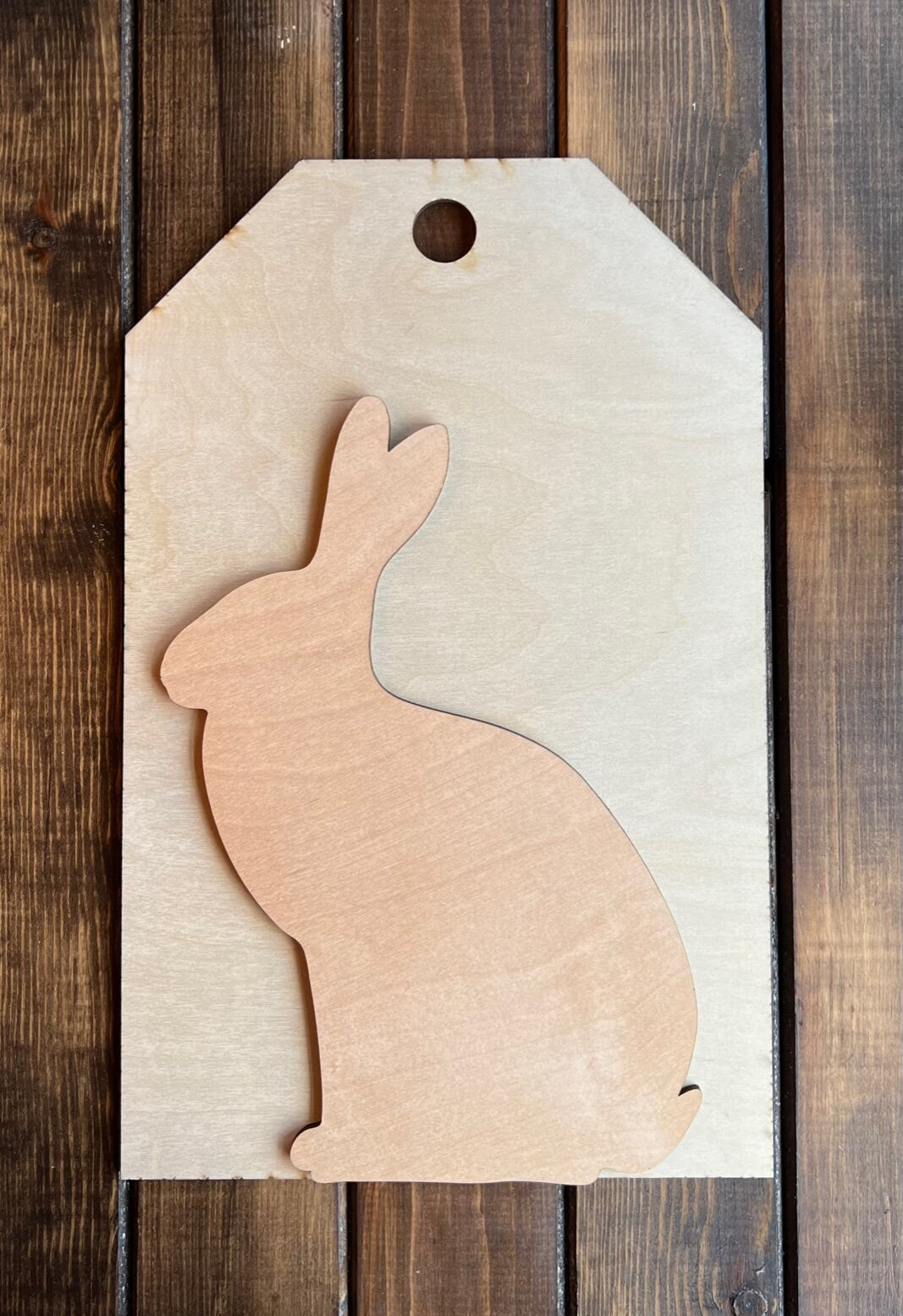 Bunny and Large Gift Tag Door Hanger Set
