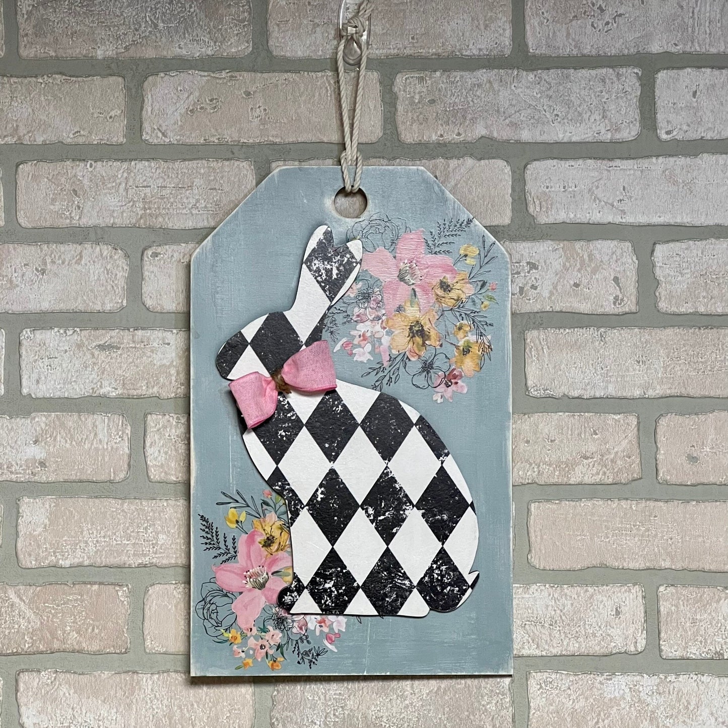 Bunny and Large Gift Tag Door Hanger Set