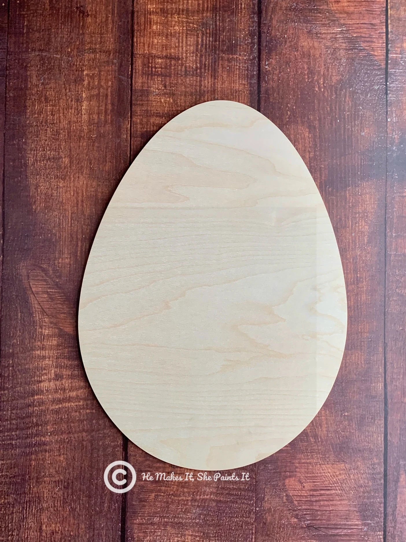 Large Easter Egg Blank Wood Cut Out Door hanger or Easter Decor