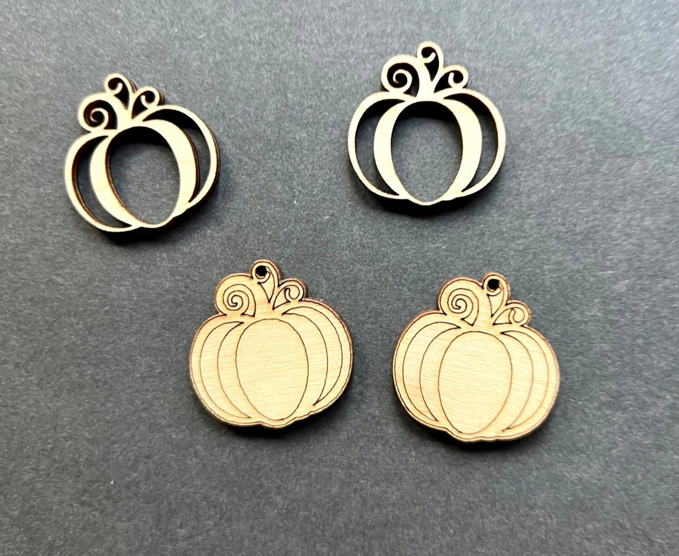 Pumpkin Earring Blanks Wood Dangles