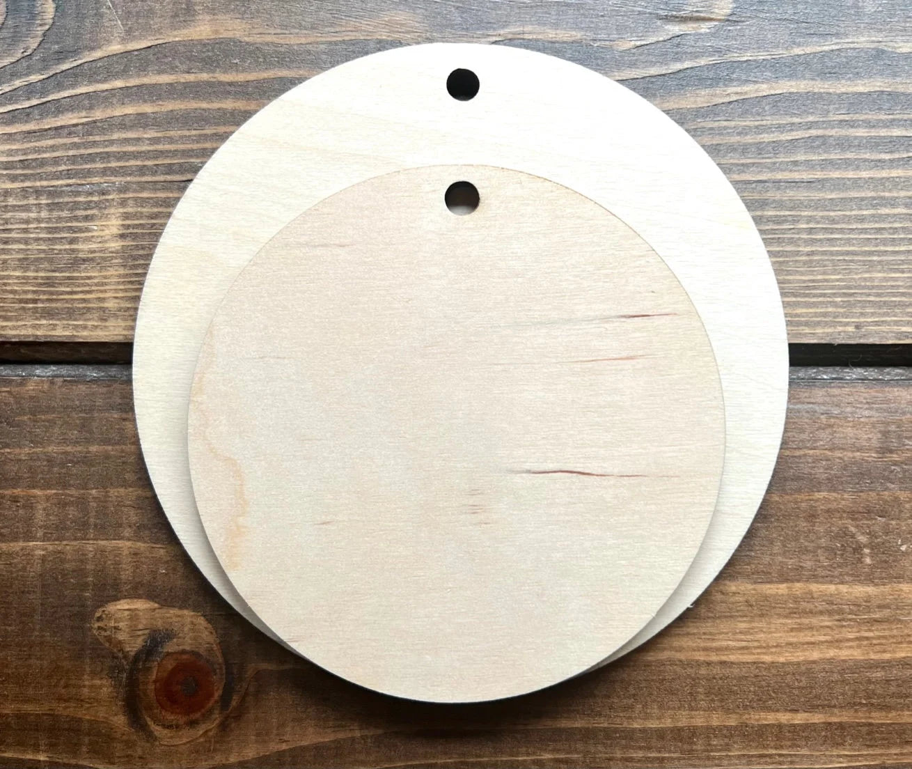 Round Ornament Wood Blank for Crafts , 4 or 5 inch