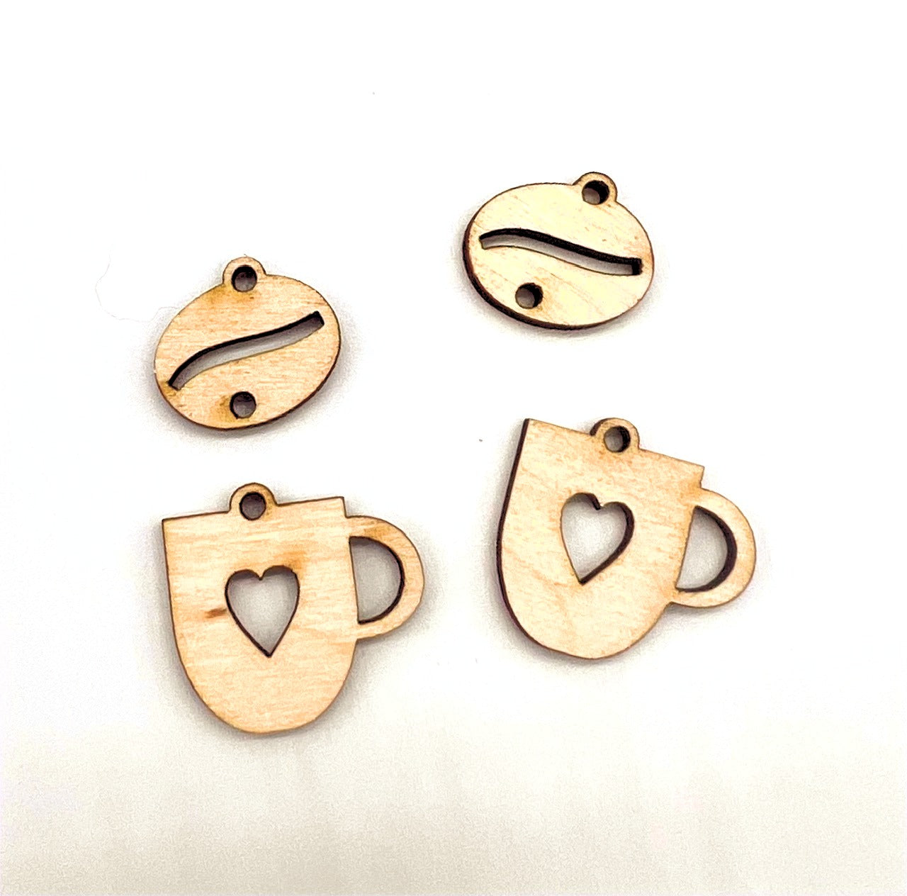 Coffee Bean & Cup Earring Blanks image 0