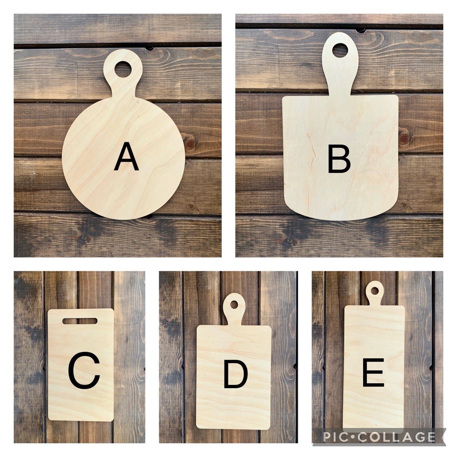 Cutting Board Shapes Wood Sign Blank Kitchen Sign image 5