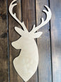 19 Inch Deer Head Unfinished Wood Blank