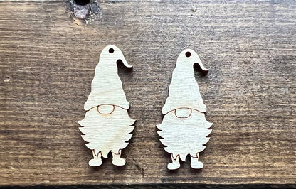 2 Inch Gnome Earring Blanks DIY Wood Blank