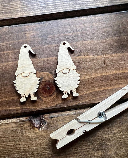 2 Inch Gnome Earring Blanks DIY Wood Blank