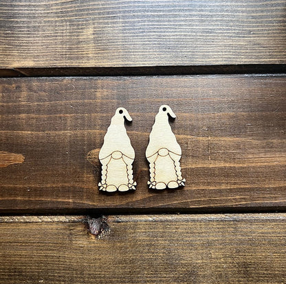 2 Inch Gnome Earring Blanks DIY Wood Blank