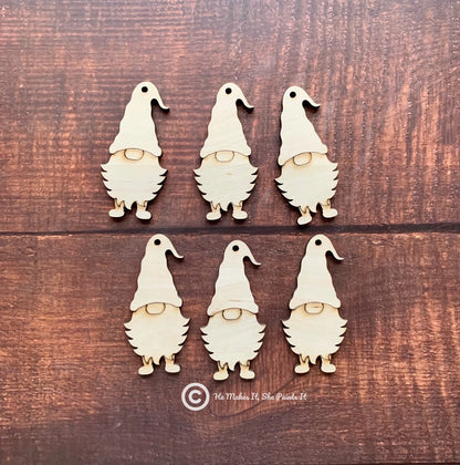 Laser Cut 3 inch Wood Gnome Blanks with or without holes