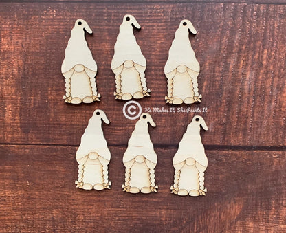 Laser Cut 3 inch Wood Gnome Blanks with or without holes