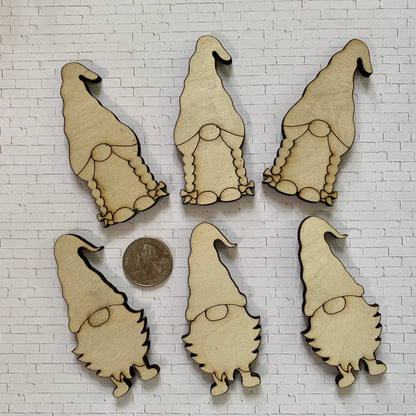 Laser Cut 3 inch Wood Gnome Blanks with or without holes