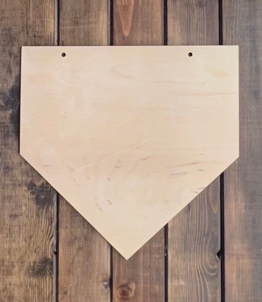 Baseball Home Plate Door Hanger image 0