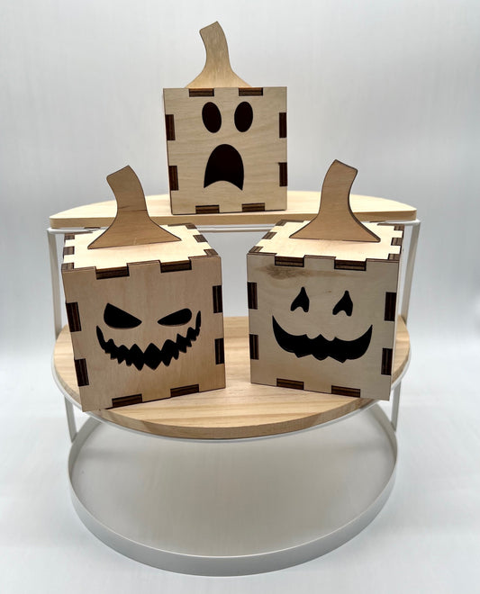 Jack-O-Lantern Unfinished Wood Boxes image 0