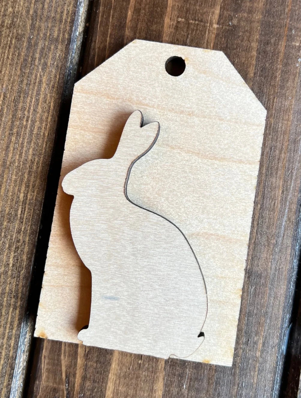 Unfinished Easter Basket Tag 2 piece set