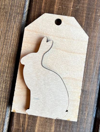 Unfinished Easter Basket Tag 2 piece set