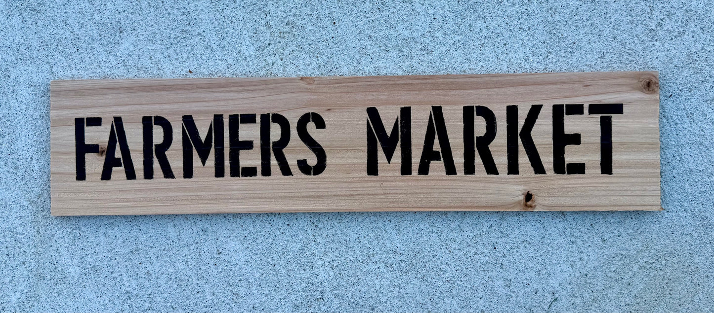 Stencil: FARMERS MARKET FLOWER FLOWERS FRESH