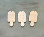 Set of 3 Popsicle Wood Blanks