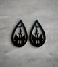 Black Acrylic Haunted House Earring Blanks