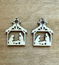 Unfinished Wood Nativity Earring Blanks Dangle