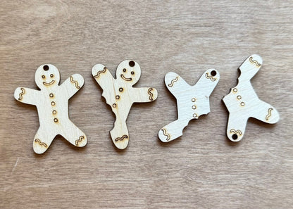Unfinished Wood Gingerbread Earring Blanks *2 Sizes