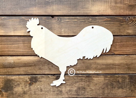 Laser Cut Rooster Door Hanger Blank Sign Blank