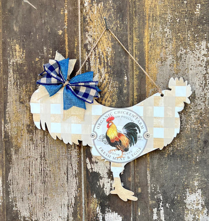 Laser Cut Rooster Door Hanger Blank Sign Blank