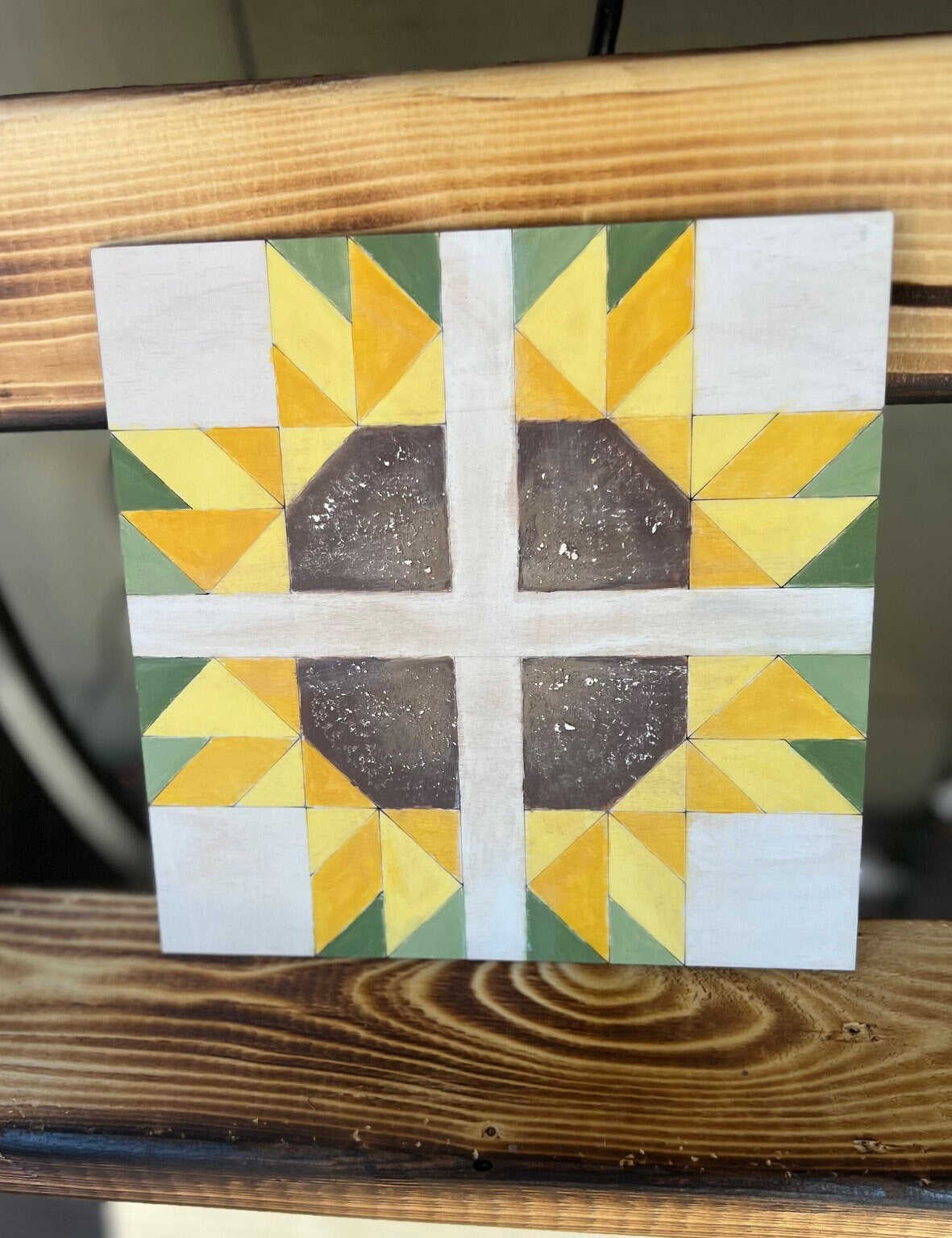 Sunflower Barn Quilt Wood Blank