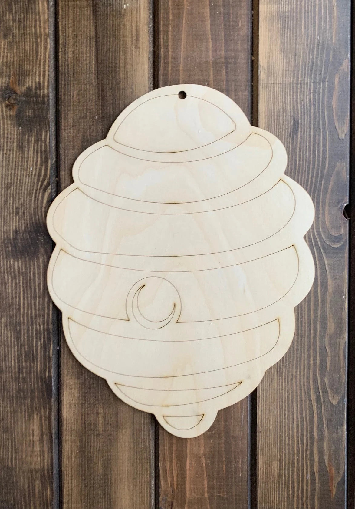 Unfinished Wood Blank Beehive Hanging Décor Door Hanger