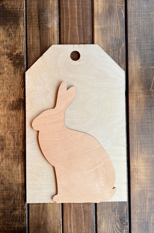 Bunny and Large Gift Tag Door Hanger Set