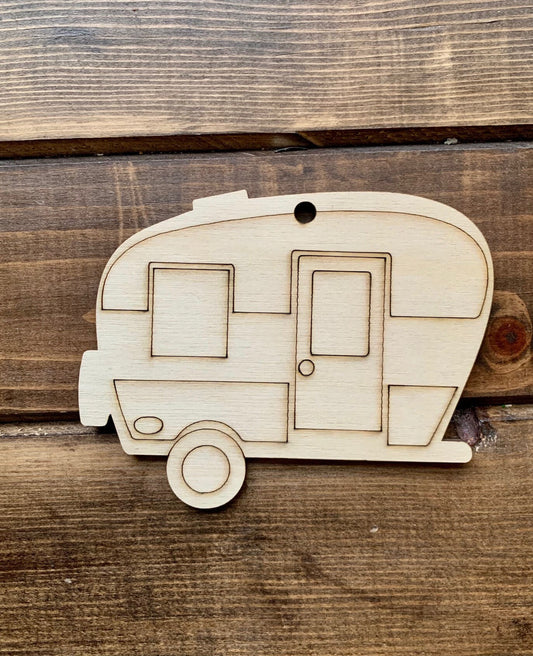 Wood Camper Ornament