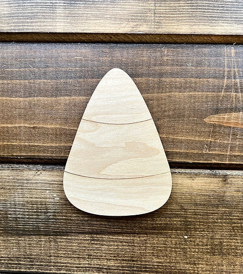 4 Inch Candy Corn Wood Blank