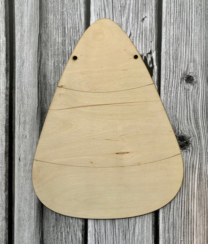 Unfinished Wood Blank Candy Corn Door Hanger Fall Decor Halloween