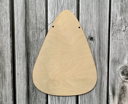 Unfinished Wood Blank Candy Corn Door Hanger Fall Decor Halloween