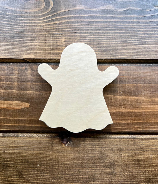 Chunky Wood Ghost for Crafts or Tiered Tray