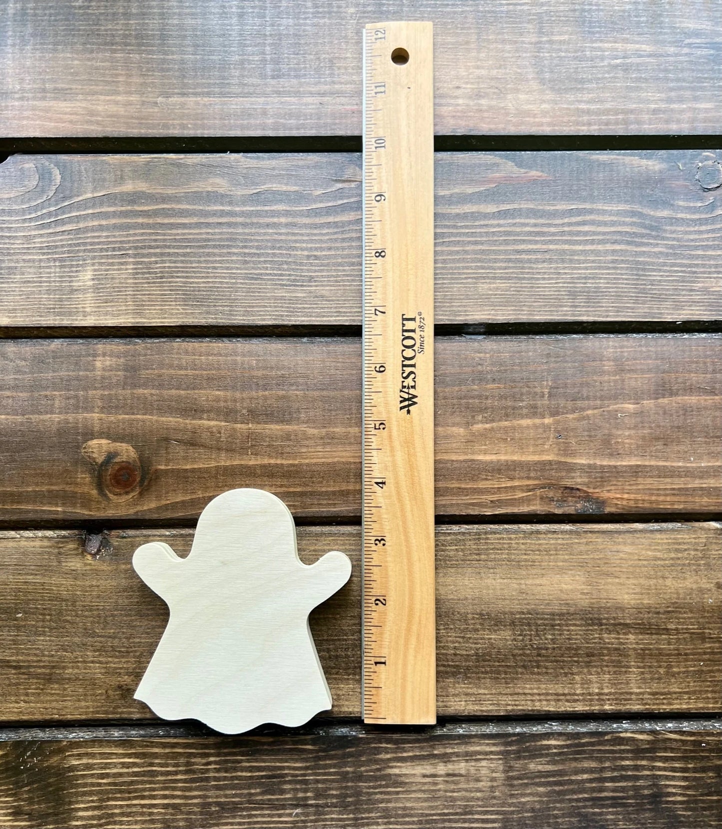 Chunky Wood Ghost for Crafts or Tiered Tray