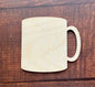 Small Coffee Mug Shape Wood Cut Out