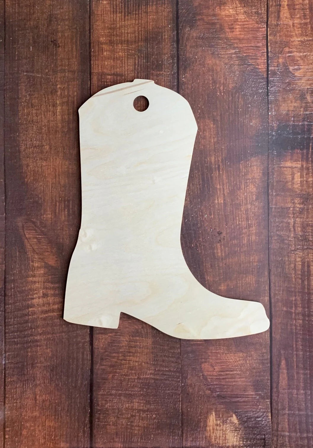 Large Cowboy Boot Wood Blank Sign or Door Hanger