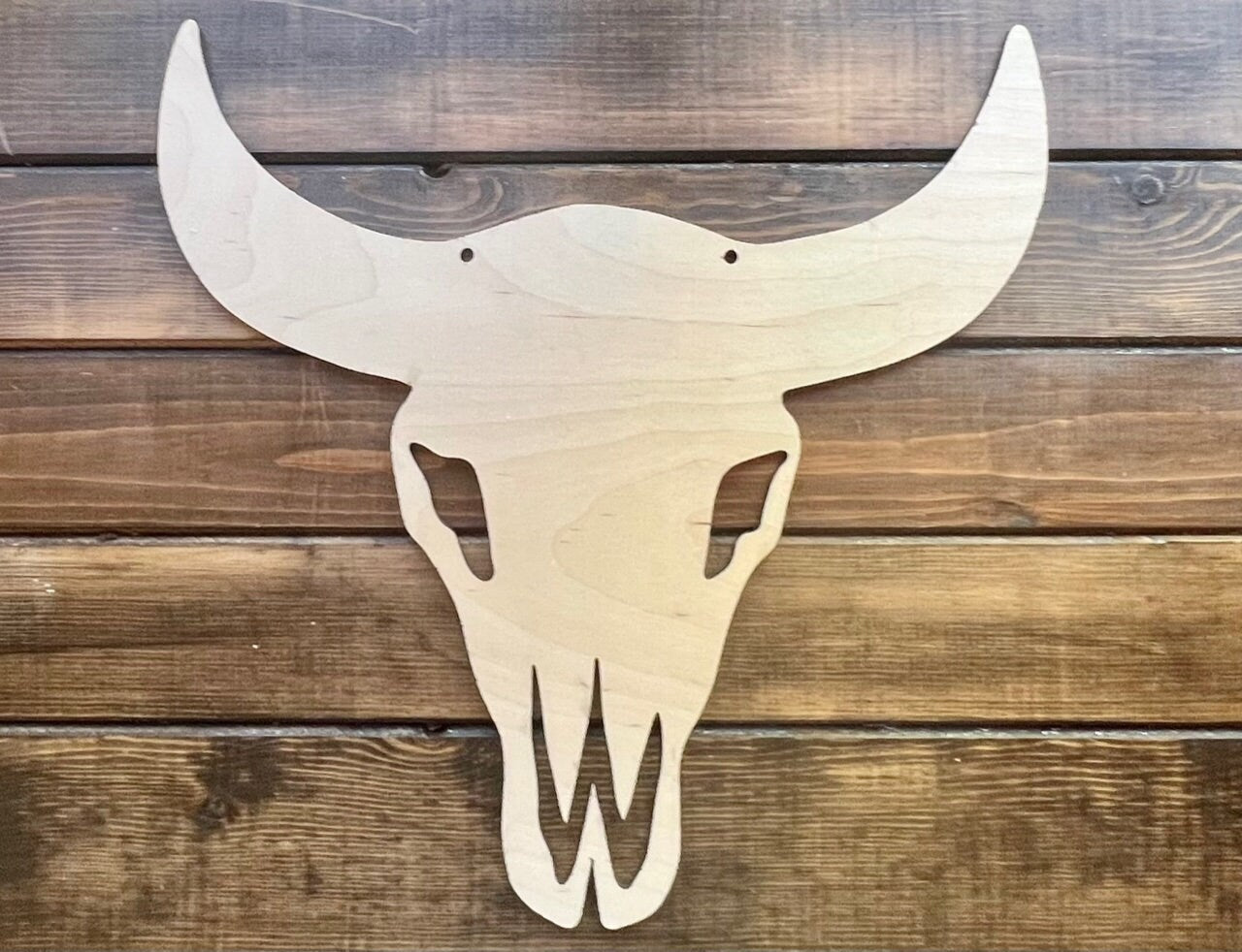 Cow Skull Unfinished Wood Blank