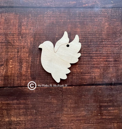 Dove Ornament Wood Blank Cut Out