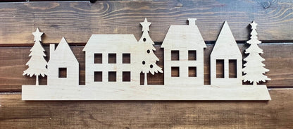 Unfinished Wood Blank Christmas Village image 3