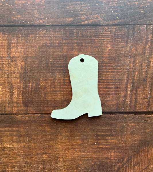 Cowboy or Cowgirl Boot Ornament or Stocking Tag image 0