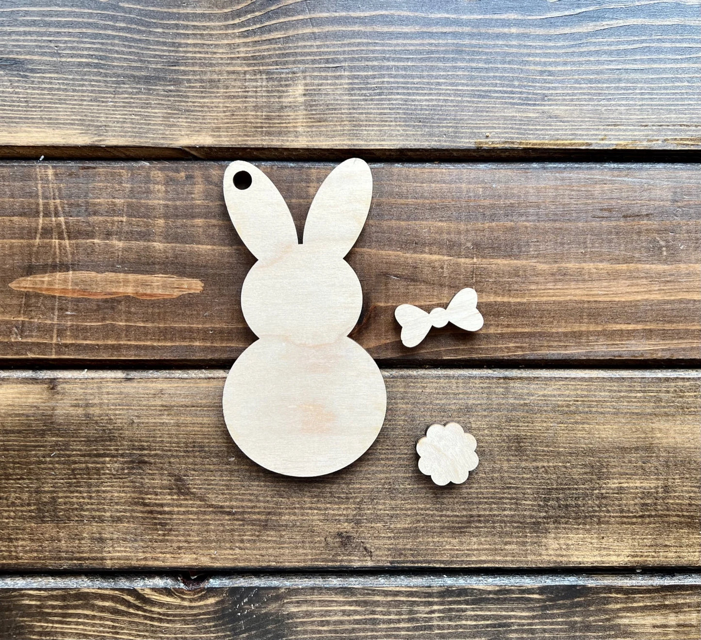 Easter Bunny Basket Tag Unfinished Wood Blank